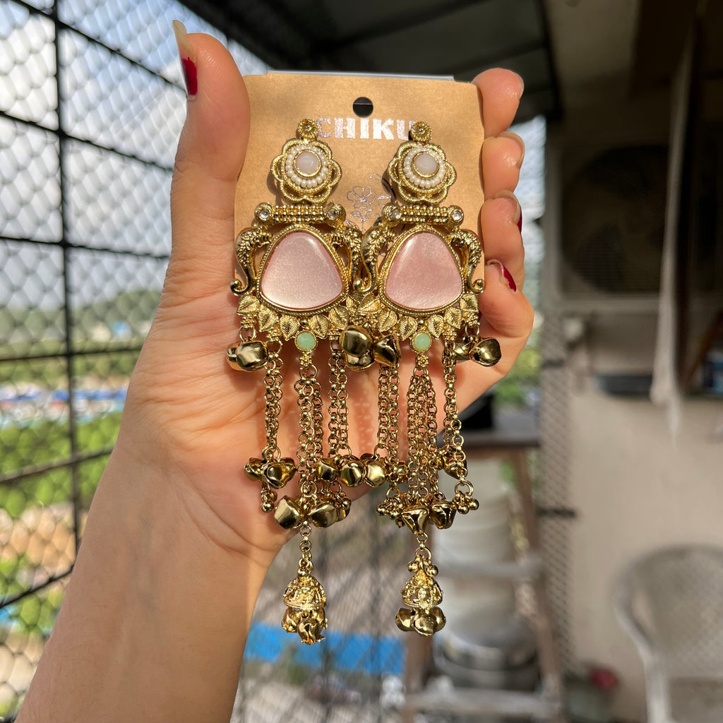 Barbie Pink Kashmiri Jhumka