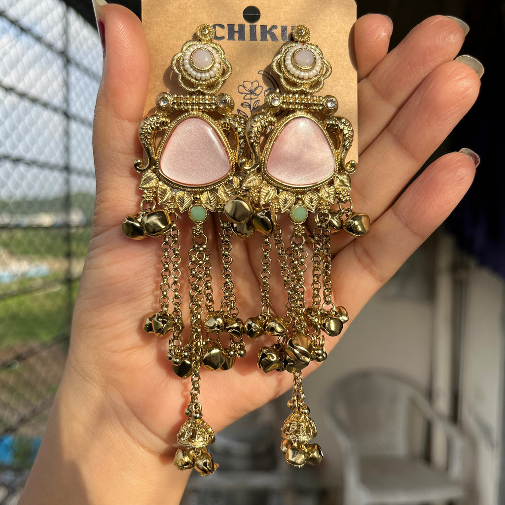 Barbie Pink Kashmiri Jhumka