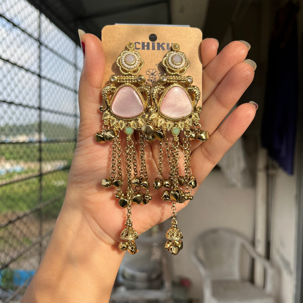 Barbie Pink Kashmiri Jhumka