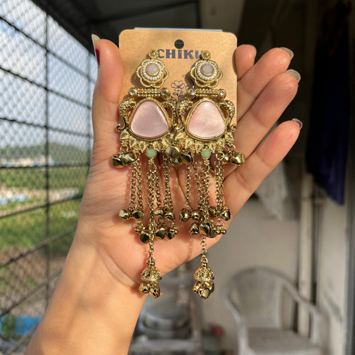 Barbie Pink Kashmiri Jhumka