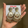 White Marbel Kashmiri Jhumka